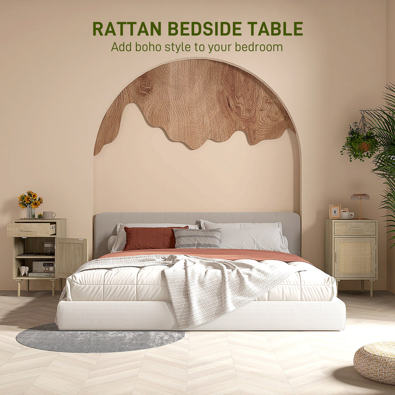 Boho rattan bedside table – image 4