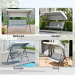 Light grey 3-seater swing – image 7