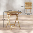 Folding acacia wood garden table – image 3