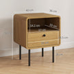 Bedside table with drawer and open shelf – image 3