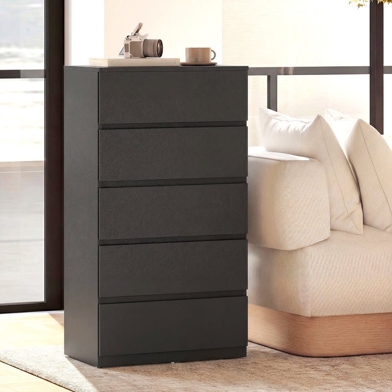 HOMCOM Chest of Drawers, 5-Drawer Storage Cabinets, Modern Dresser, Storage Drawer Unit for Bedroom – view 8