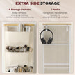HOMCOM Chest of Drawers, Dresser with 8 Fabric Drawers, Tall Storage Unit with 4 Pockets and 2 Hooks Steel Frame, Beige – view 5