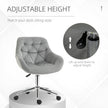 Button-tufted velvet desk chair – image 4