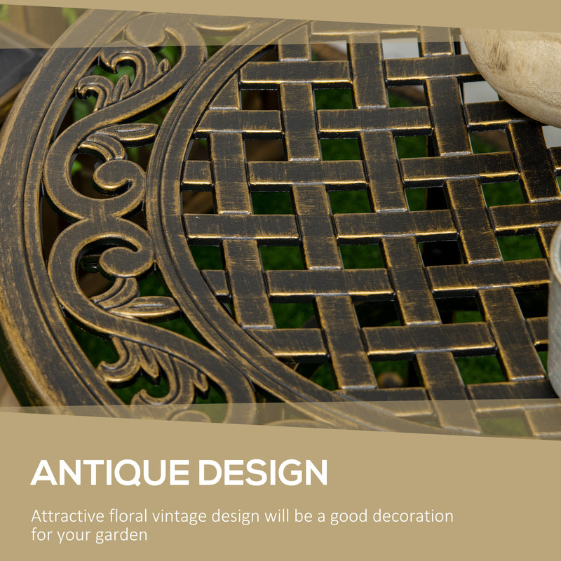 Bronze cast aluminium side table – image 4