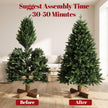 5ft Christmas tree with fir wood base – image 7