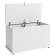 HOMCOM Storage Chest, 102L Blanket Box, Shoe Bench with Safety Hinged Lid, Bed End Bench for Bedroom, 80 x 40 x 45cm