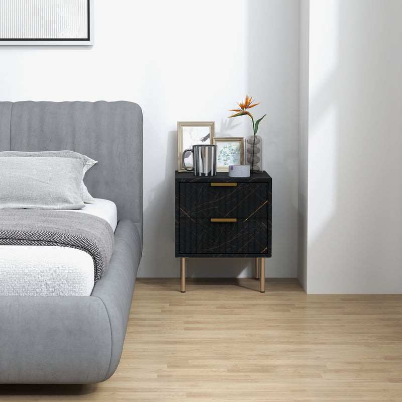 Marble-effect bedside table – image 8
