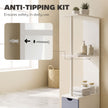 Slim white and grey bathroom cabinet – image 9