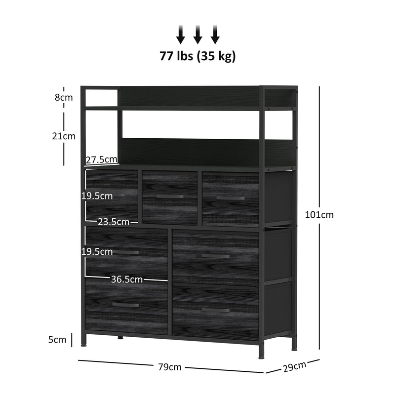 7-drawer fabric storage unit – image 3