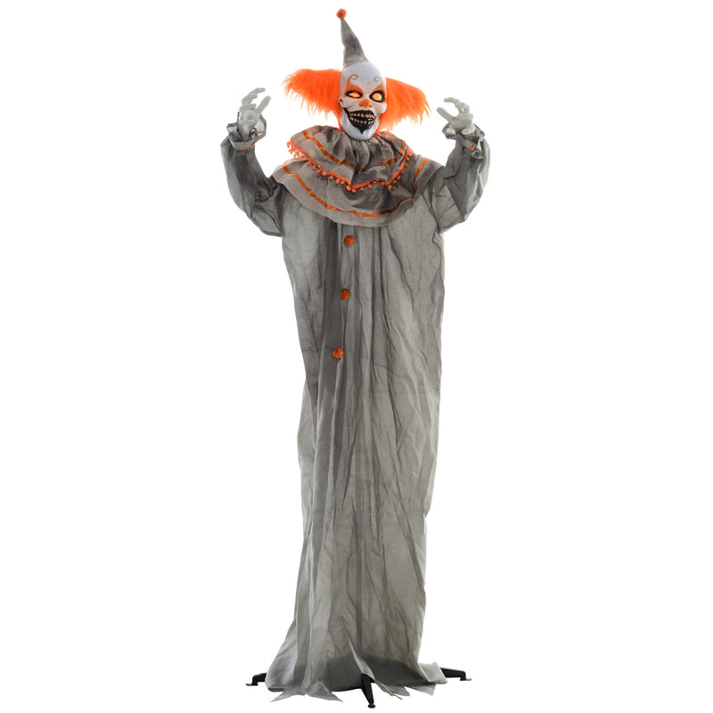 183cm Animated Orange Clown with Glowing Eyes & Sound – image 1 of 9