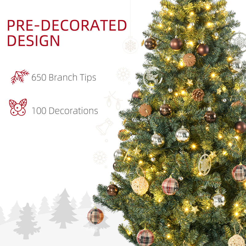 6ft pre-lit decorated Christmas tree – image 6