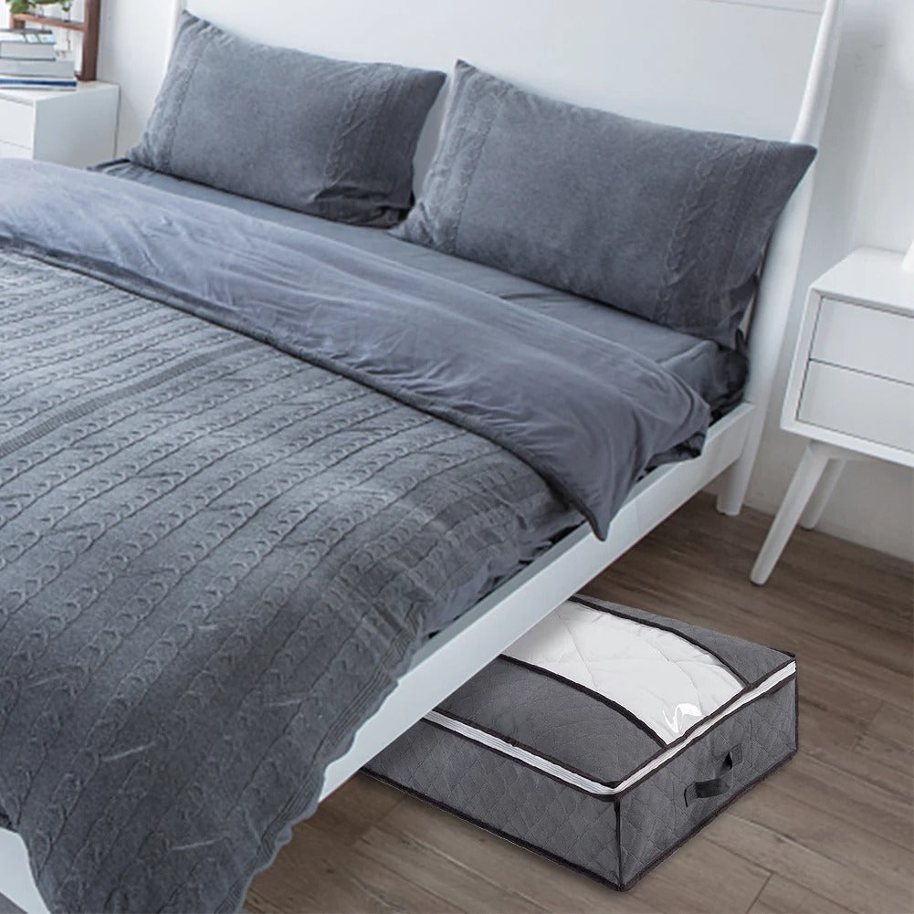 2-Pack Large Underbed Storage Organizers with Viewing Window
