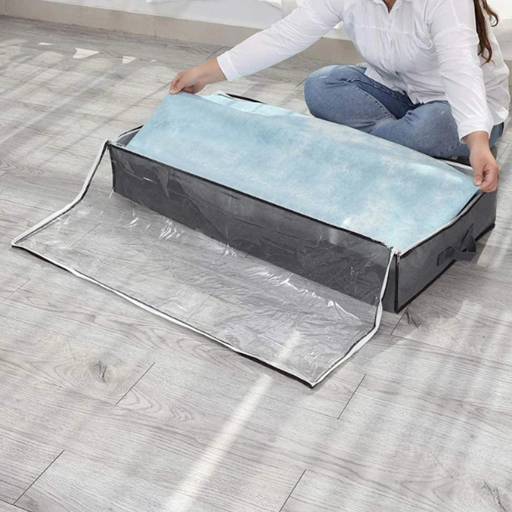 2-Pack Large Underbed Storage Organizers with Viewing Window