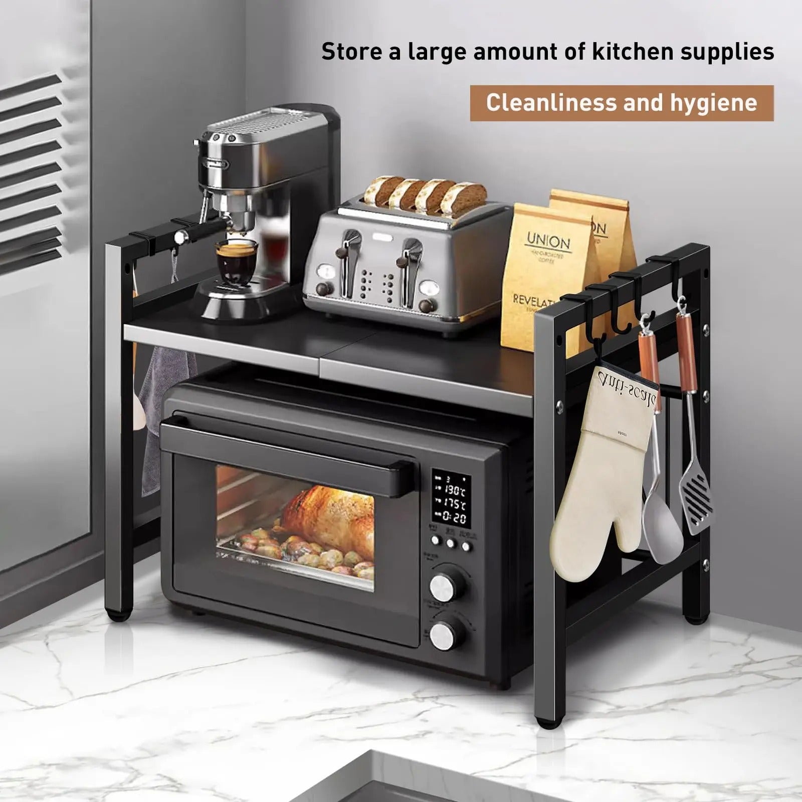 Retractable Microwave Oven Shelf