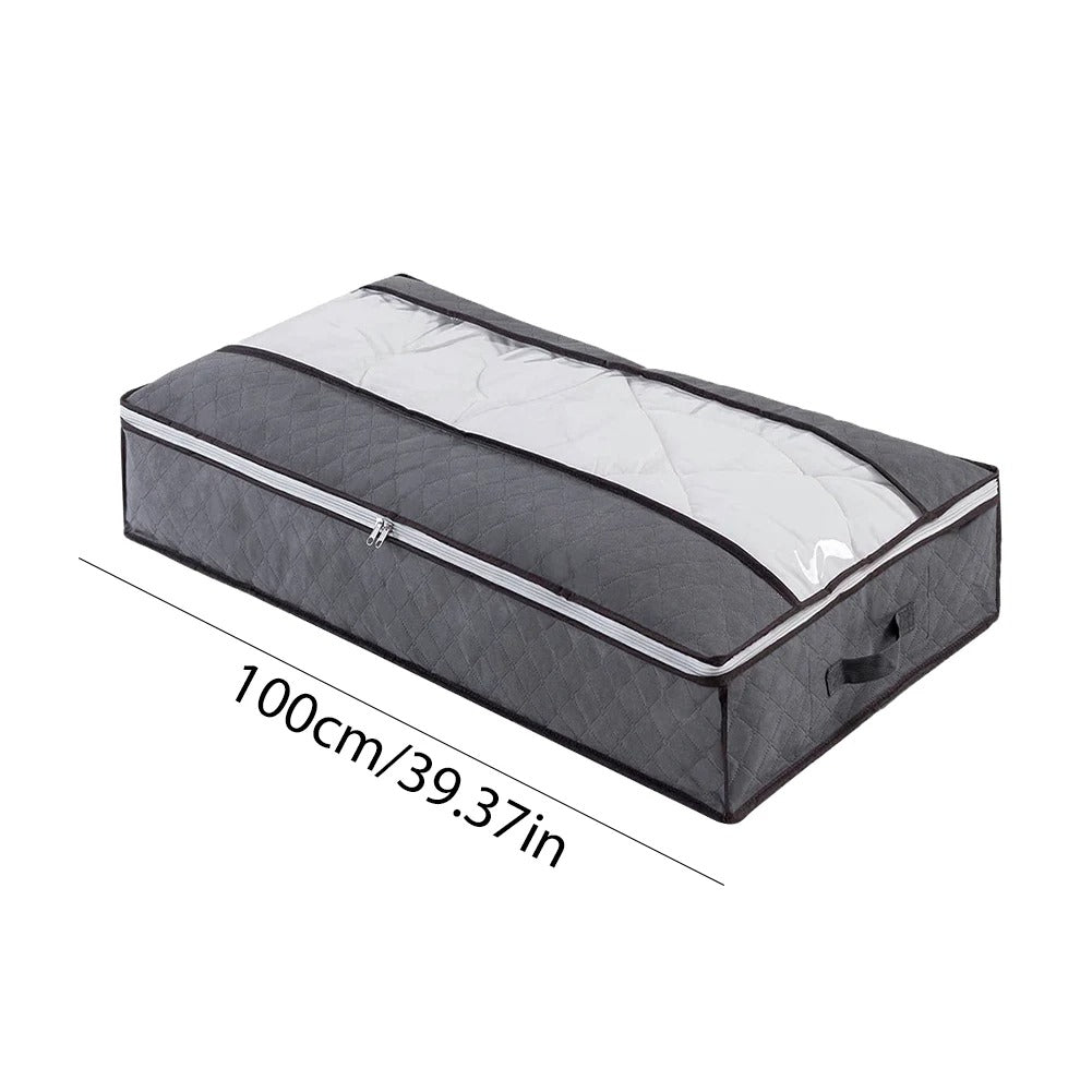 2-Pack Large Underbed Storage Organizers with Viewing Window