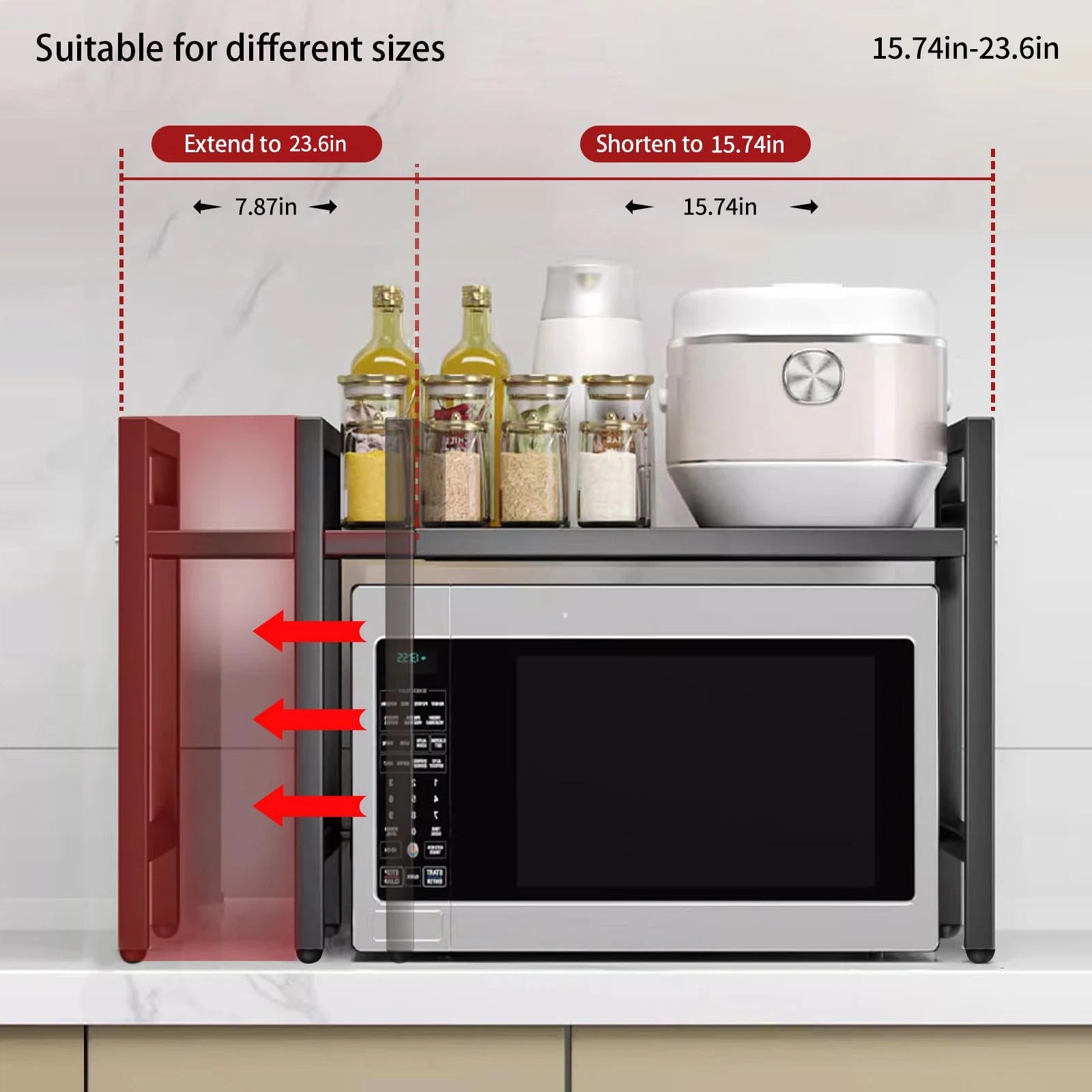 Retractable Microwave Oven Shelf