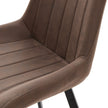 Close-up of the channel-stitched back and seat