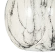 Close-up of the grey and black marble veining