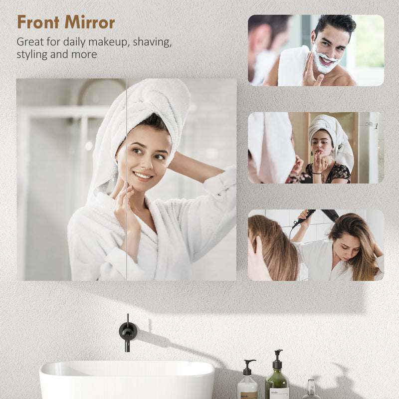 Double-door mirror bathroom cabinet – image 6