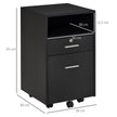 2-drawer mobile filing cabinet – image 3