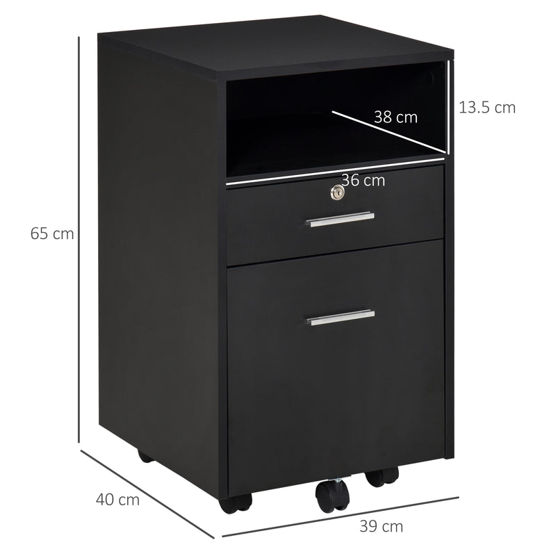 2-drawer mobile filing cabinet – image 3