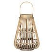 Medium peardrop wicker lantern with handle on white