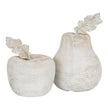Stone apple beside a stone pear, sold separately