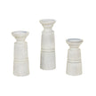 Medium carved candle holder shown with other sizes, sold separately