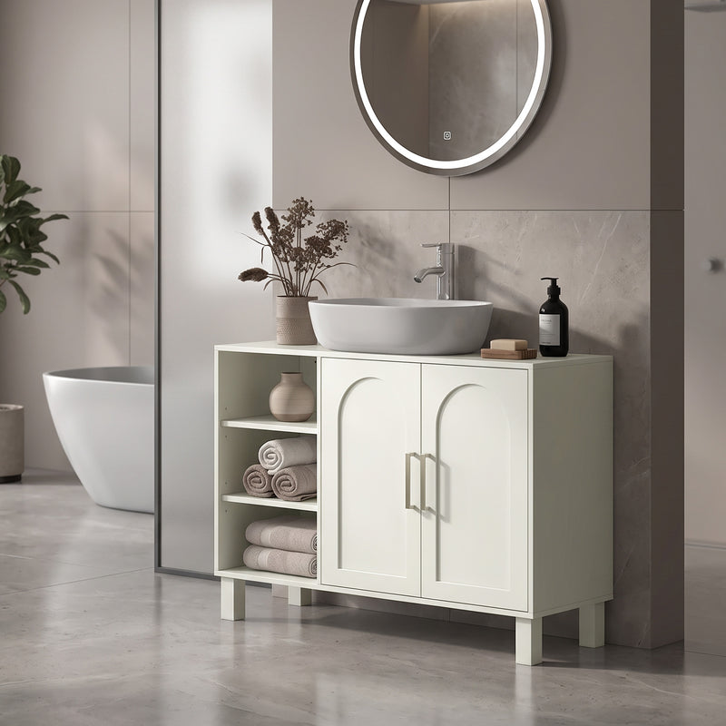 90 cm cream under sink cabinet – image 8