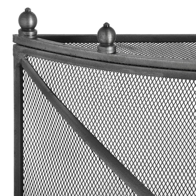 Close-up of a corner finial and side wing