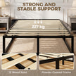 Single metal bed with wood slats – image 5