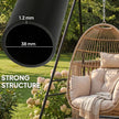 Outsunny Hammock Chair Stand Only, 150KG Load Capacity, for Indoor Outdoor, Black – view 5