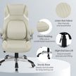 Vinsetto Linen-Look Office Chair, with Adjustable Height and Tension - Beige – view 9