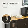 Black & oak glass door sideboard – image 7