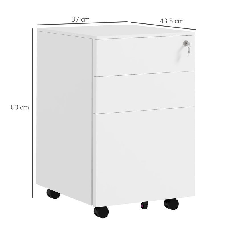 3-drawer steel filing cabinet – image 3