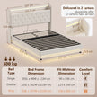 King ottoman bed with LED – image 3