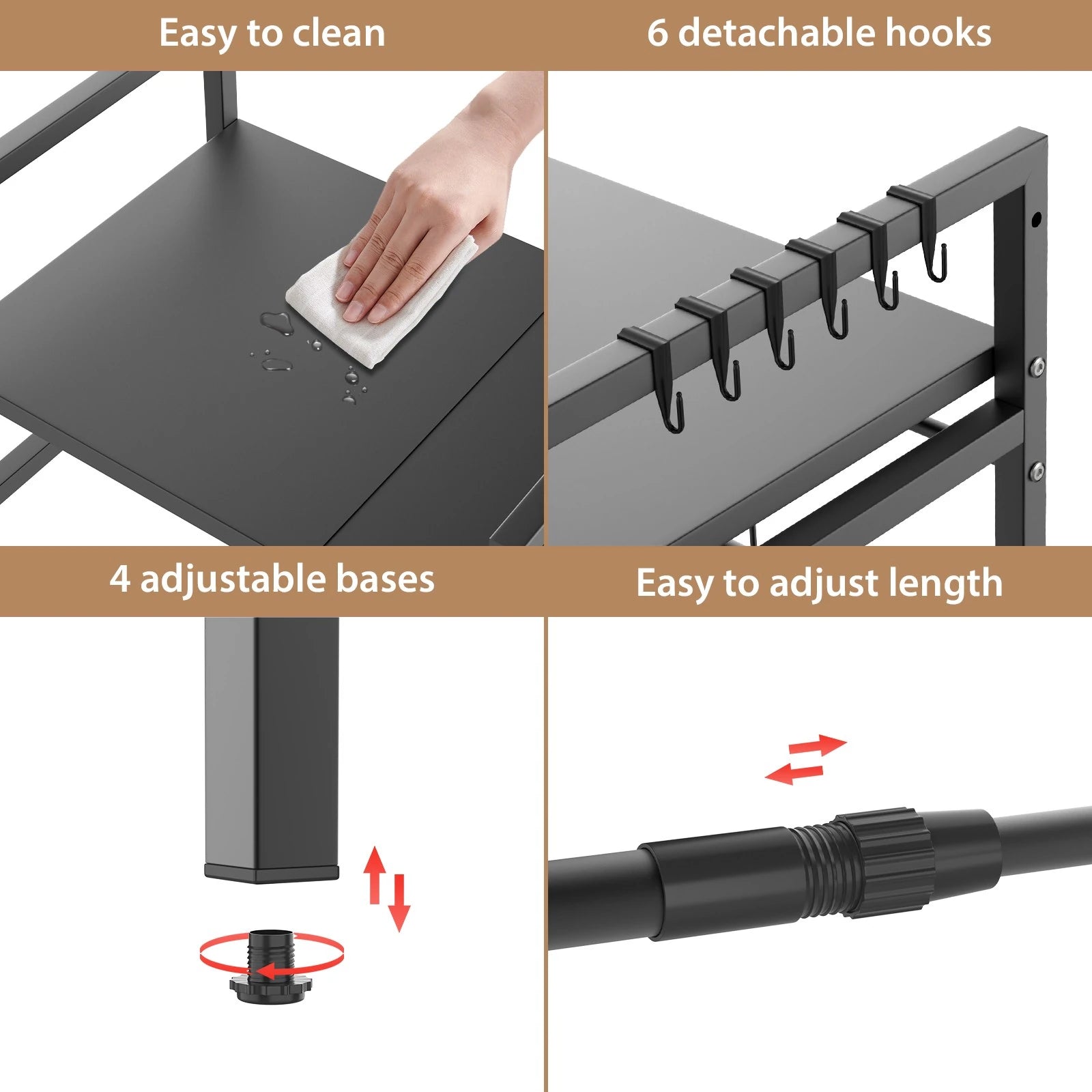 Expandable Microwave Stand – Countertop Rack