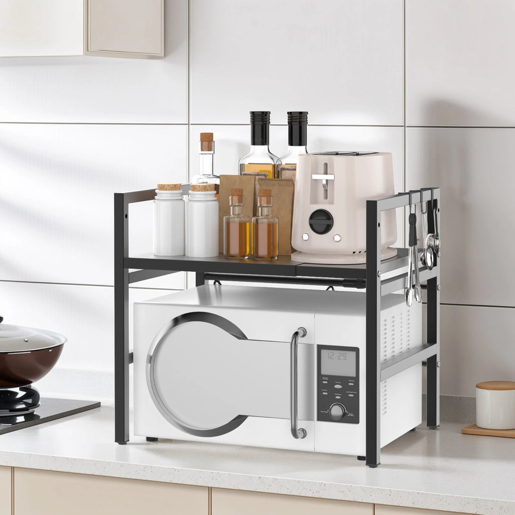 Microwavable Rack Expandable Microwave Stand | Countertop Kitchen Rack – 10Grains
