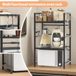 3 tier microwave rack with kitchen storage