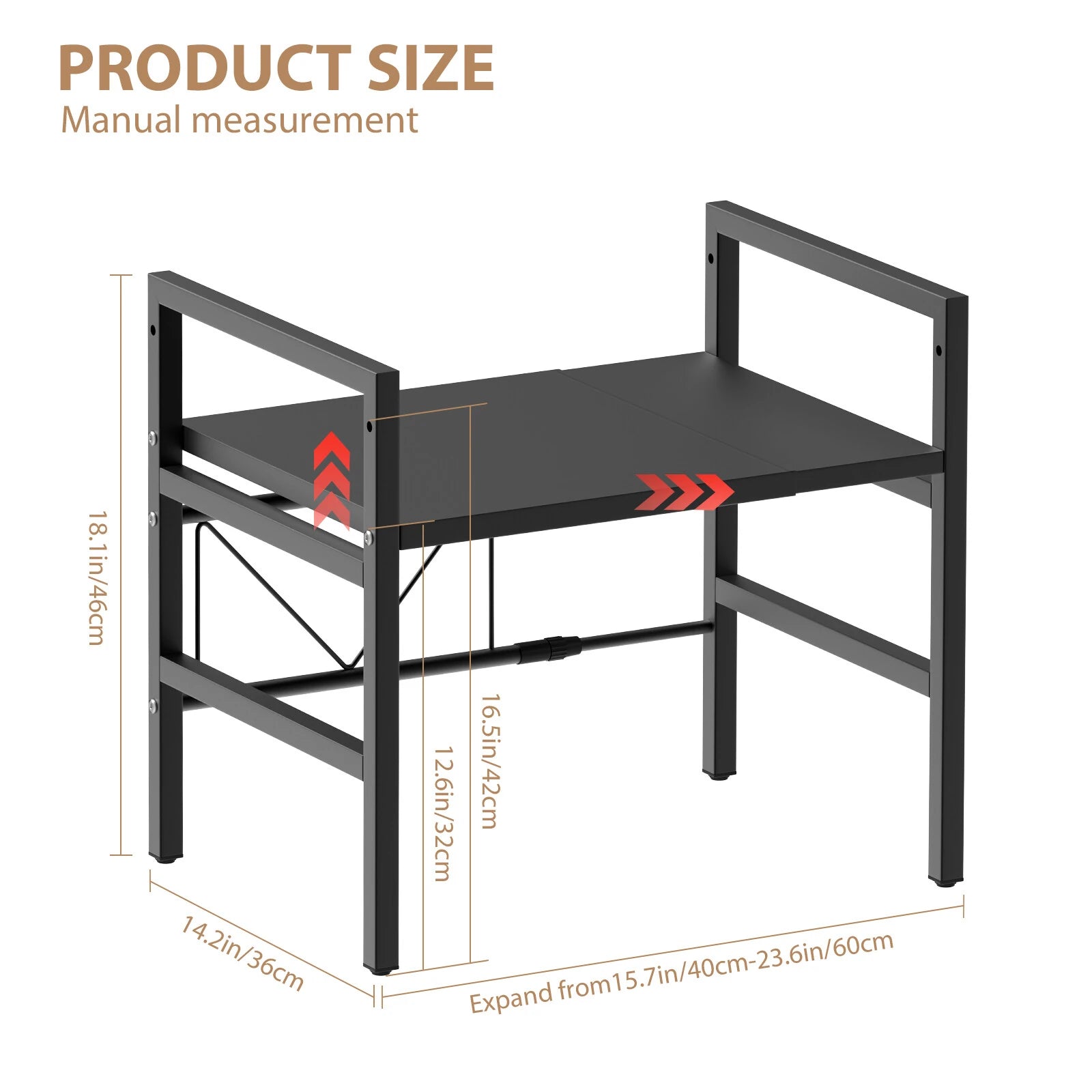 Expandable Microwave Stand – Countertop Rack
