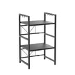 3 tier microwave stand with hanging hooks