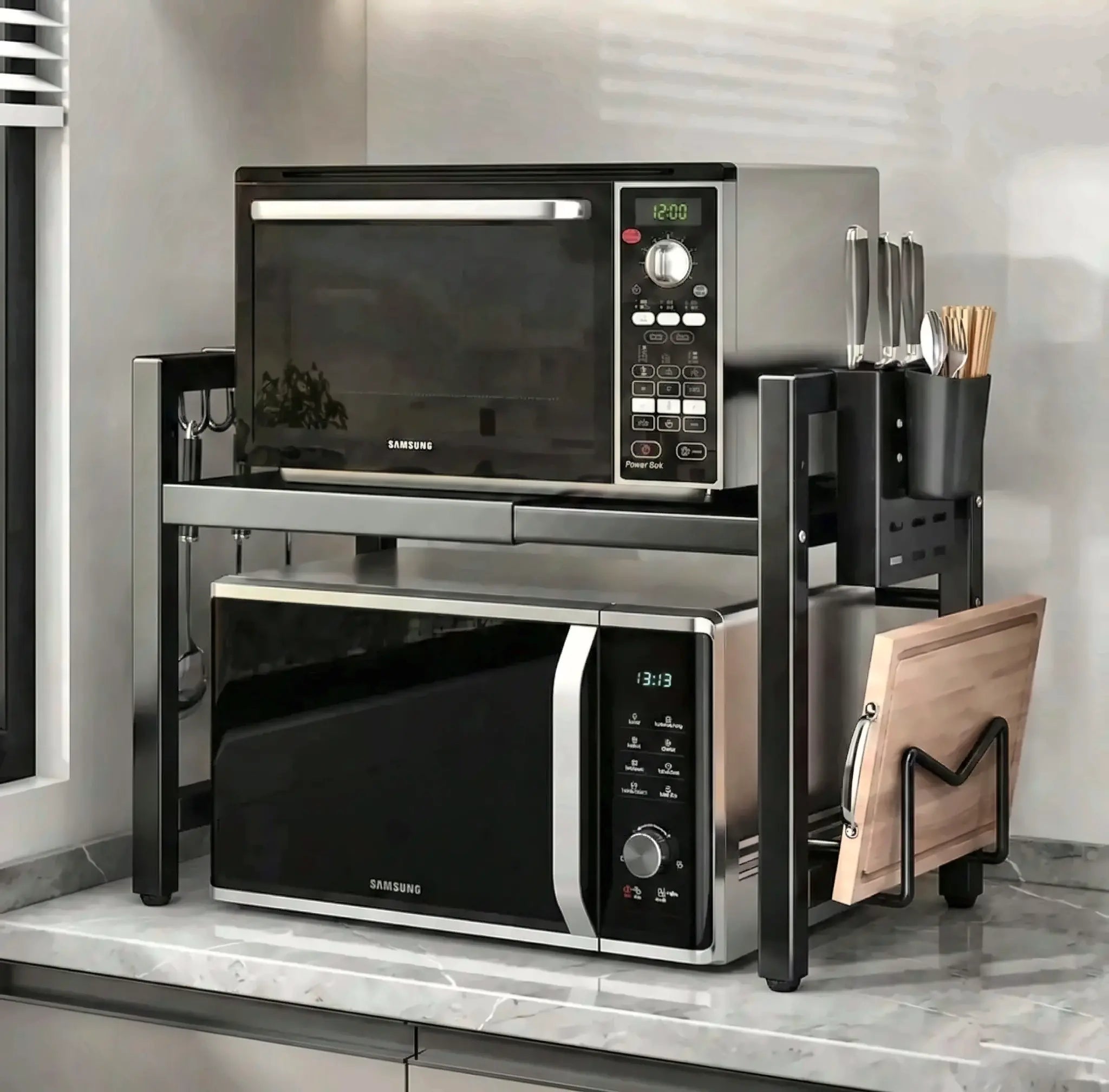 Retractable Microwave Oven Shelf