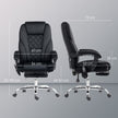 Black heated massage office chair – image 3