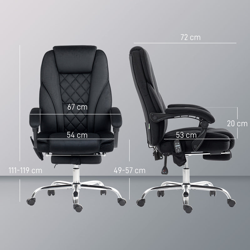 Black heated massage office chair – image 3
