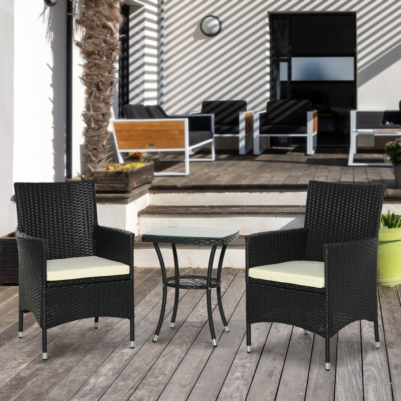 3-piece rattan bistro set – image 10
