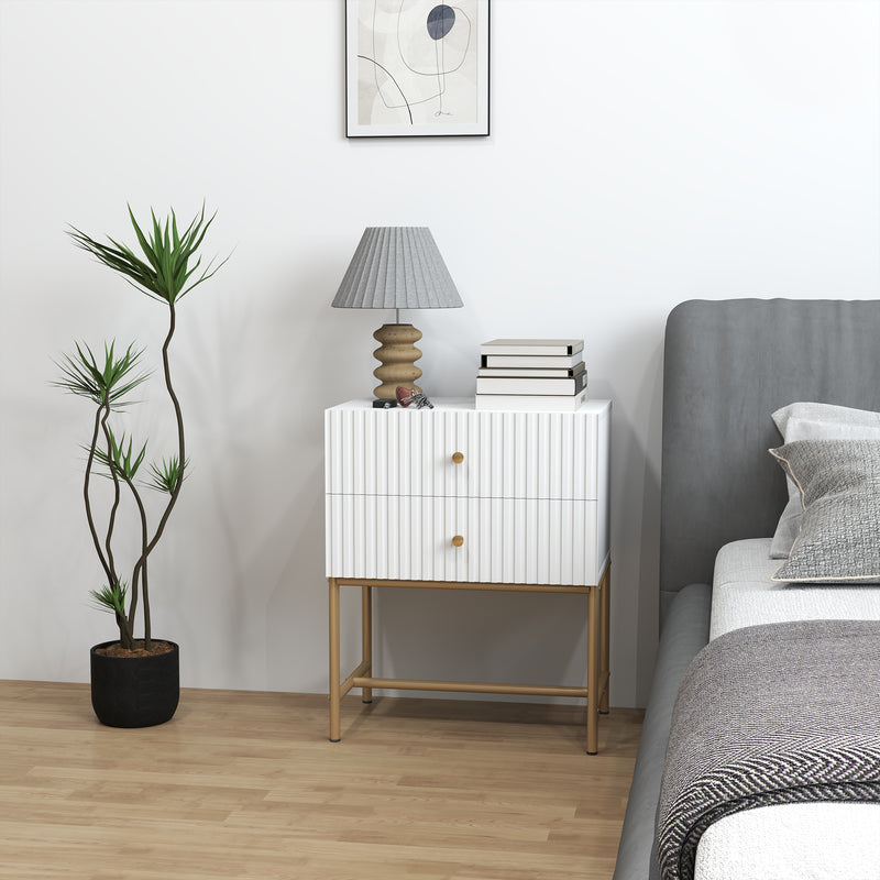 Raised ridged bedside table – image 9