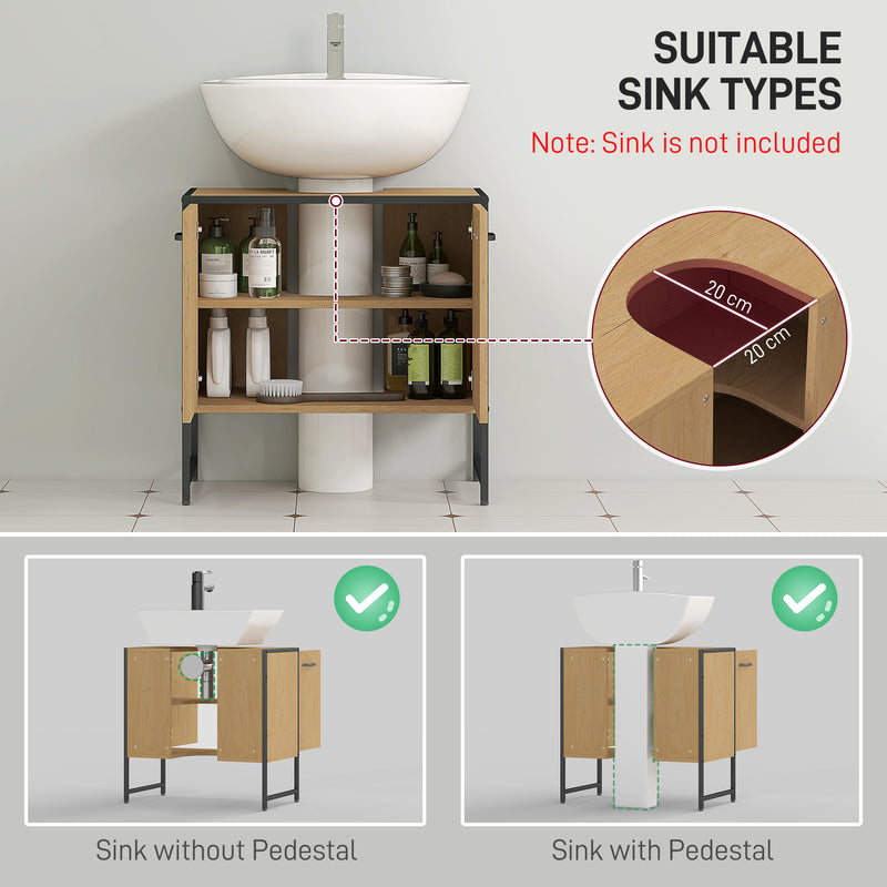 Natural under sink vanity unit – image 4
