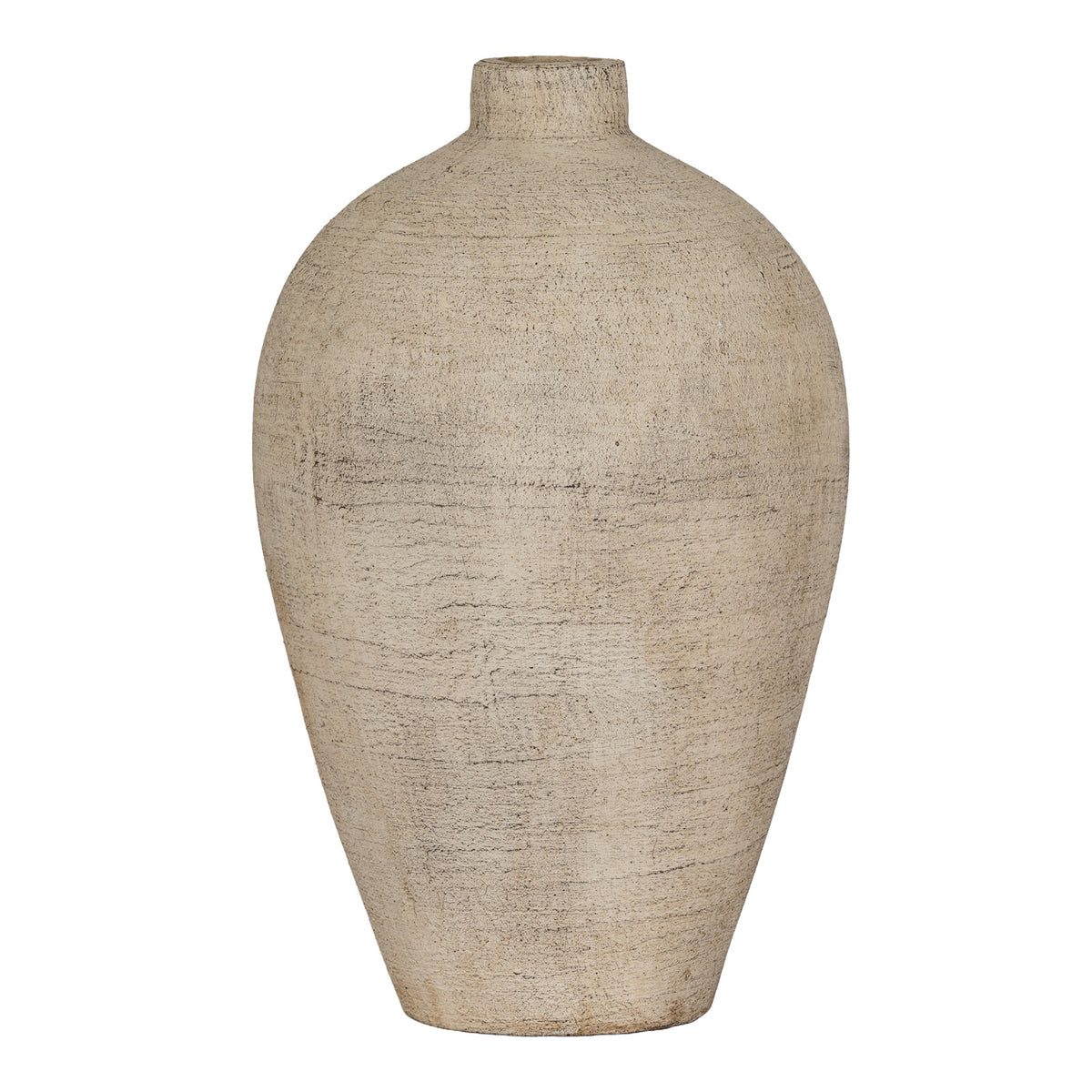 Morrow large sand textured ceramic vase, front view