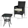 3-piece rattan bistro set – image 3