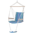 Outsunny Hanging Rope Chair with Soft Padded Seat & Backrest, Portable Garden Hammoc Chair with Wooden Support Bar – view 10